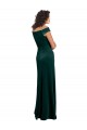 Best Floor Length Cap Sleeves Long Formal Velvet Bridesmaid Dress / Prom Dress with High Side Slit UK