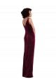 Best Draped Skirt Faux Wrap Velvet Maxi Bridesmaid Dress / Prom Dress UK
