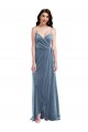 Best Velvet Wrap Maxi Bridesmaid Dress / Prom Dress with Pockets UK