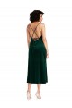 Best Midi Length Cowl Neck Formal Velvet Short Cocktail Slip Bridesmaid Dress / Prom Dress UK