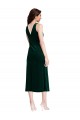 Best Cowl Neck Velvet Midi Cocktail Length Bridesmaid Dress / Prom Dress UK