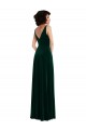Best Floor Length Velvet Maxi Bridesmaid Dress / Prom Dress with Shirred Bodice and Front Slit UK