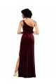 Best Formal One Shoulder Floor-Length Velvet Bridesmaid Dress / Prom Dress UK