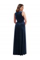 Best Deep V-Neck Sleeveless Formal Velvet Maxi Bridesmaid Dress / Prom Dress with Pockets UK