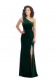 Best One Shoulder Velvet Trumpet Bridesmaid Dress / Prom Dress with Front Slit UK