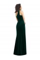 Best One Shoulder Velvet Trumpet Bridesmaid Dress / Prom Dress with Front Slit UK