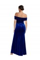 Best Full Length Long Formal Velvet Bridesmaid Dress / Prom Dress with Side Split UK