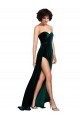 Best Sweetheart Fluid Velvet Bridesmaid Dress / Prom Dress with High Split UK